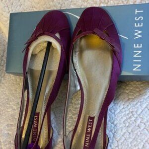 NINE WEST PURPLE FLATS-NEW